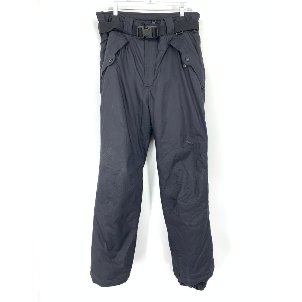 Inside Edge Pants Mens Large Black Ski Snow Integrated Belt Quick-Release Buckle